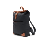 Sac à dos pour ordinateur en polyester recyclé avec boucle EcoStylish couleur gris foncé troisième vue