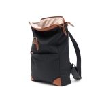 Sac à dos pour ordinateur en polyester recyclé avec boucle EcoStylish couleur gris foncé quatrième vue