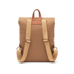 Sac à dos pour ordinateur en polyester recyclé avec boucle couleur marron clair deuxième vue