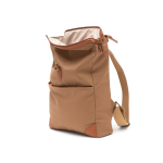 Sac à dos pour ordinateur en polyester recyclé avec boucle couleur marron clair quatrième vue