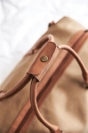Sac de voyage en polyester recyclé pour le week-end EcoStylish couleur marron clair
