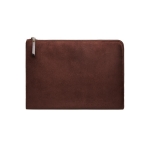 Housse rembourrée pour ordinateur 16” en cuir végétal Sophisticase couleur marron