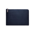 Housse rembourrée pour ordinateur 16” en cuir végétal Sophisticase couleur bleu
