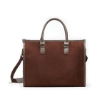 Sacoche matelassée pour ordinateur 15” de qualité Sophisticase couleur marron