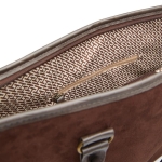 Sacoche matelassée pour ordinateur 15” de qualité Sophisticase couleur marron quatrième vue