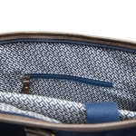 Sacoche matelassée pour ordinateur 15” de qualité Sophisticase couleur bleu quatrième vue
