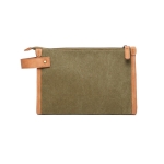 Trousse de toilette à logo de qualité élégante et recyclée EcoJourney couleur vert