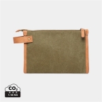 Trousse de toilette à logo de qualité élégante et recyclée EcoJourney couleur vert