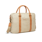 Sacoche pour PC 16'' rembourrée, recyclée et élégante couleur beige deuxième vue