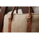 Sacoche pour PC 16'' rembourrée, recyclée et élégante couleur beige vue d'ambiance 4