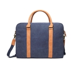 Sacoche pour PC 16'' rembourrée, recyclée et élégante EcoJourney couleur bleu marine troisième vue