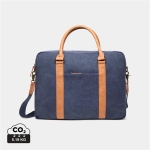 Sacoche pour PC 16'' rembourrée, recyclée et élégante EcoJourney couleur bleu marine