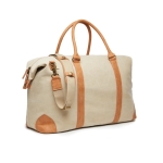 Sac en toile recyclée de qualité pour le week-end EcoJourney couleur beige deuxième vue