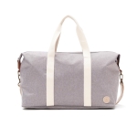 Sac de voyage recyclé avec détails en cuir synthétique Jasper couleur gris