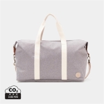 Sac de voyage recyclé avec détails en cuir synthétique Jasper couleur gris