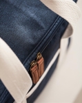 Sac isotherme recyclé de type panier avec bandoulière City Jasper couleur bleu