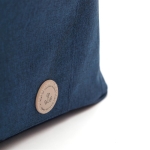 Élégant sac de plage recyclé avec logo et poignées doubles Jasper couleur bleu quatrième vue