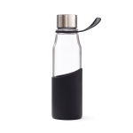 Gourde en verre borosilicaté avec étui 550 ml Crystal Sporty Strap couleur noir
