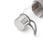 Gourde en verre borosilicaté avec étui 550 ml Crystal Sporty Strap couleur gris deuxième vue