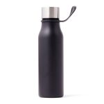 Gourde isotherme en inox avec couvercle anti-goutte et anse 450ml couleur noir deuxième vue