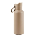 Gourde isotherme avec poignée et ouverture à bouton 500 ml OnePress couleur beige