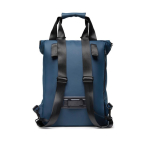 Sac à dos pour vélo ou fourre-tout en cuir végan Contempo couleur bleu deuxième vue