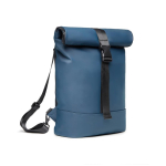 Sac à dos pour vélo ou fourre-tout en cuir végan Contempo couleur bleu troisième vue