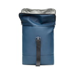 Sac à dos pour vélo ou fourre-tout en cuir végan Contempo couleur bleu cinquième vue