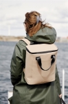 Sac à dos isotherme résistant à l'eau en similicuir Trail Contempo couleur beige