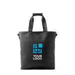 Sac classique étanche avec pochette pour ordinateur 15'' Tote Contempo couleur noir avec zone d'impression