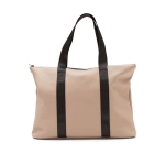 Sac léger en cuir synthétique avec fermeture éclair Contempo couleur beige