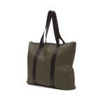 Sac léger en cuir synthétique avec fermeture éclair Contempo couleur vert foncé deuxième vue