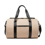 Sac de sport ou de voyage en cuir synthétique avec sangle Contempo couleur ivoire