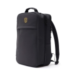 Sac à dos de voyage de type trolley moderne en cuir végan Contempo couleur noir vue avec logo