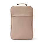Sac à dos de voyage de type trolley moderne en cuir végan Contempo couleur beige