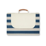 Grande couverture rayée en tissu-éponge 150x200cm Picnic EcoSoft couleur bleu marine