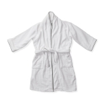Peignoir de luxe en coton doux de style classique L/XL Dreamy Cotton couleur blanc deuxième vue