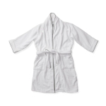 Peignoir de luxe en coton doux de style classique S/M Dreamy Cotton couleur blanc deuxième vue