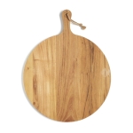Planche à servir de forme ronde avec manche en bois TeakWood couleur bois