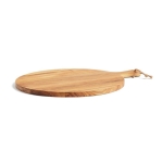 Planche à servir de forme ronde avec manche en bois TeakWood couleur bois deuxième vue