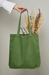 Sac en coton biologique publicitaire extra fin 350 g/m2 Organic Smooth couleur vert vue d'ambiance