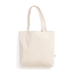 Sac en coton biologique publicitaire extra fin 350 g/m2 Organic Smooth couleur blanc cassé