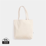 Sac en coton biologique publicitaire extra fin 350 g/m2 Organic Smooth couleur blanc cassé