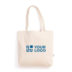 Sac en coton biologique publicitaire extra fin 350 g/m2 Organic Smooth avec zone d'impression