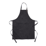 Tablier en matériaux recyclés avec poche avant Ecochic couleur noir