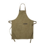 Tablier en matériaux recyclés avec poche avant Ecochic couleur vert foncé
