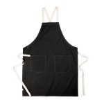 Tablier avec deux poches avant en coton recyclé Protector couleur noir