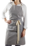 Tablier avec deux poches avant en coton recyclé Protector couleur gris