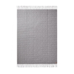 Couverture à motifs géométriques avec franges 130x170cm Geometric Luxe couleur gris deuxième vue