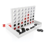 Jeu de puissance 4 pour cadeau publicitaire en bois Connect Four couleur blanc